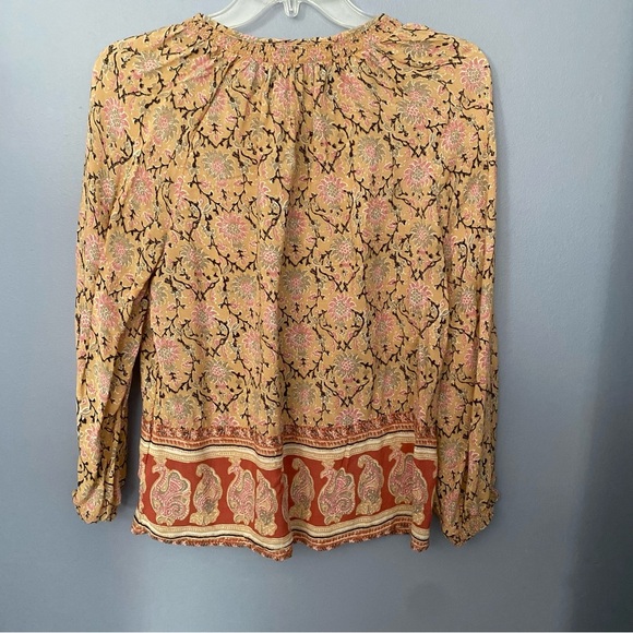 Paisley Floral Boho Blouse sz Small – Lucky Brand - Picture 7 of 10
